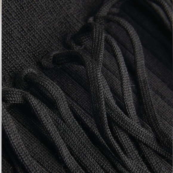 SANDRO Wool-Blend Fringe Midi Dress - Picture 5 of 7